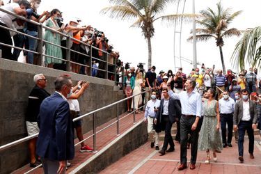 La reine Letizia et le roi Felipe VI d&#039;Espagne à Las Palmas de Gran Canaria, le 23 juin 2020