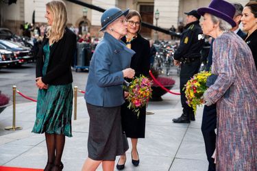 La reine Margrethe II de Danemark et sa soeur la princesse Benedikte à Copenhague, le 6 octobre 2020