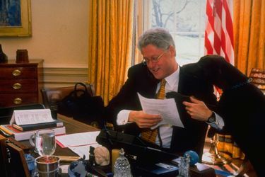 Bill Clinton avec Buddy, en mars 1998.