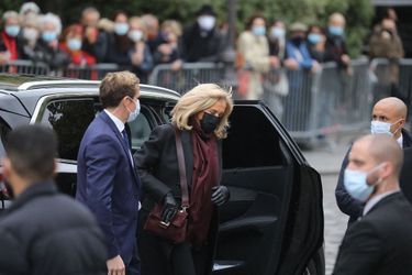 Brigitte Macron aux obsèques de Juliette Gréco à Paris le 5 octobre 2020
