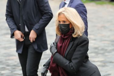 Brigitte Macron aux obsèques de Juliette Gréco à Paris le 5 octobre 2020
