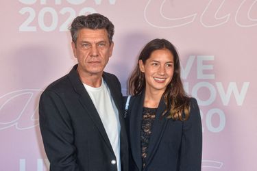 Marc Lavoine et Line Papin au défilé Etam à Paris le 29 septembre 2020