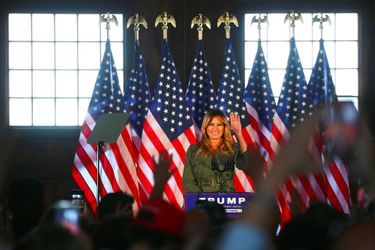 Melania Trump a participé à deux événements de campagne en Pennsylvanie, le 27 octobre 2020.