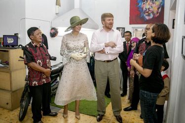 La reine Maxima et le roi Willem-Alexander des Pays-Bas à Yogyakarta, le 11 mars 2020