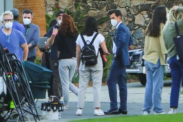 Olivia Wilde et Harry Styles sur le tournage du film «Don't Worry Darling» à Palm Springs le 1er décembre 2020