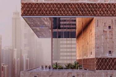 The Shift, une tour de 42 étages habillée de terre crue issue du désert de Dubai, imaginée pour un concours en 2014 par l’Atelier du Pont.