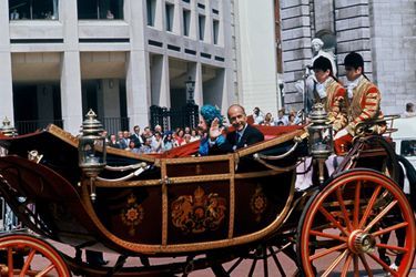 Valéry Giscard d&#039;Estaing avec la reine Elizabeth II, le 22 juin 1976