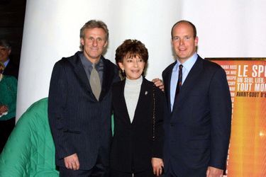 Elizabeth-Ann de Massy avec son cousin le prince Albert de Monaco et Bjorn Borg, le 17 avril 2001