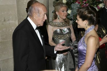 Valéry Giscard d'Estaing avec la princesse Victoria de Suède, le 4 décembre 2006