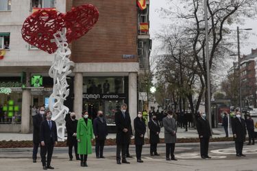 La reine Letizia et le roi Felipe VI d'Espagne à Madrid, le 18 décembre 2020