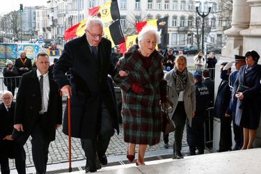 L&#039;ancien roi des Belges Albert II et l&#039;ancienne reine Paola à Laeken, le 17 février 2020
