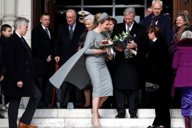La reine Mathilde et le roi des Belges Philippe à Laeken, le 17 février 2020