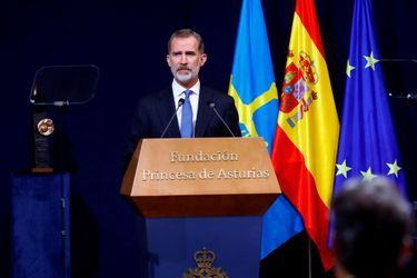 Le roi Felipe VI d&#039;Espagne à Oviedo, le 16 octobre 2020
