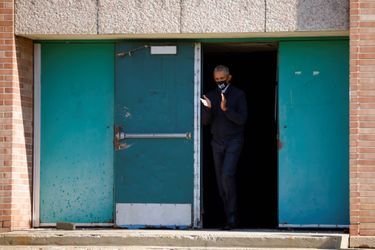 Barack Obama à Flint, dans le Michigan, le 31 octobre 2020.