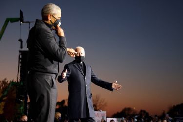 Barack Obama et Joe Biden à Detroit, dans le Michigan, le 31 octobre 2020.