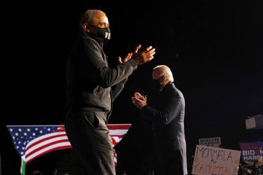 Barack Obama et Joe Biden à Detroit, dans le Michigan, le 31 octobre 2020.