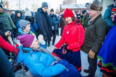 La reine Silvia et le roi Carl XVI Gustaf de Suède à Jokkmokk, le 6 février 2020