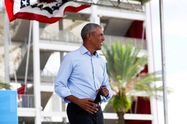 Meeting de Barack Obama à Orlando, en Floride, le 27 octobre 2020.