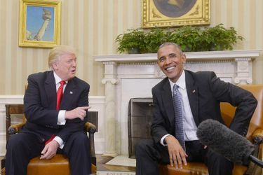 Donald Trump et Barack Obama dans le Bureau ovale, le 10 novembre 2016.