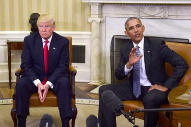 Donald Trump et Barack Obama dans le Bureau ovale, le 10 novembre 2016.