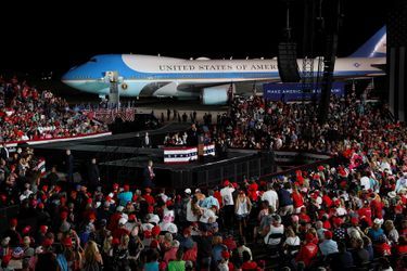 Donald Trump a donné un meeting à l&#039;aéroport d&#039;Orlando, en Floride, le 12 octobre 2020.