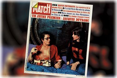 « Le bonheur de Jacques Dutronc : le grand succès dans le film de Lelouch et l'amour deFrançoise Hardy » - couverture du Paris Match n°1393, daté du 7 février 1976.