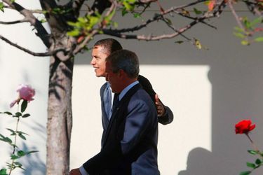 George W. Bush et Barack Obama à la Maison-Blanche, le 10 novembre 2008.