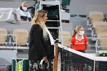 Marion Bartoli lors des internationaux de tennis de Roland-Garros à Paris le 27 septembre 2020