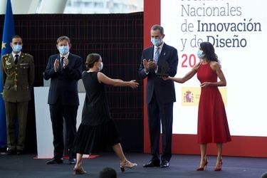 La reine Letizia et le roi Felipe VI d&#039;Espagne à Valence, le 3 juillet 2020
