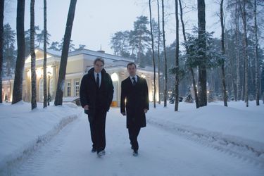 Environs de Moscou, 2010, avec Dmitri Medvedev dans sa résidence présidentielle. L’un des reportages dont il était le plus fier.