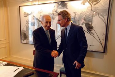 Paris, 2013, avec le président israélien, Shimon Peres.