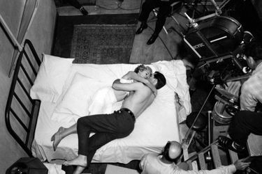 Janet Leigh et John Gavin sur le tournage de « Psychose », en 1960.