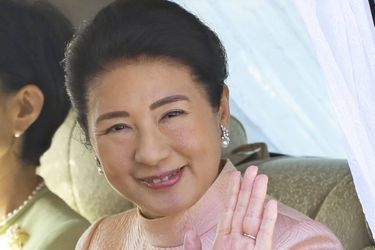 L&#039;impératrice Masako du Japon arrive au Palais impérial à Tokyo le 23 février 2020