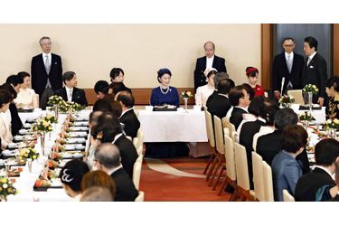 La famille impériale du Japon lors du déjeuner du 60e anniversaire de l&#039;empereur Naruhito au Palais impérial à Tokyo le 23 février 2020