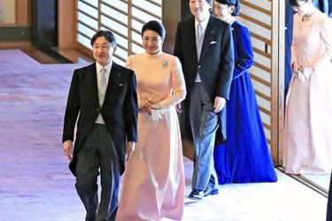 L&#039;empereur Naruhito et l&#039;impératrice Masako du Japon avec le prince héritier Fumihito d&#039;Akishino et les princesses Kiko et Mako à Tokyo, le 23 février 2020