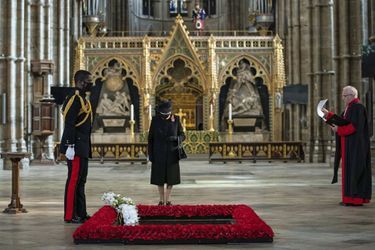 La reine Elizabeth II à l&#039;abbaye de Westminster, le 4 novembre 2020