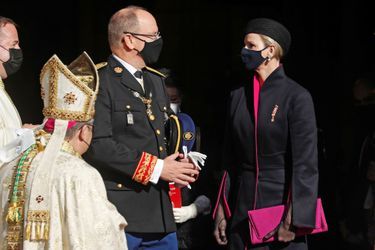 La princesse Charlène et le prince Albert II de Monaco à Monaco, le 19 novembre 2020