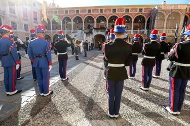 Cérémonie au Palais princier de Monaco pour la Fête nationale, le 19 novembre 2020