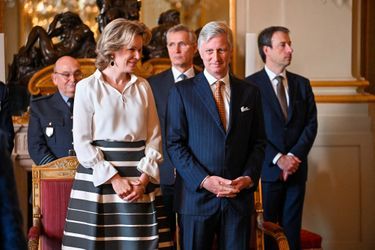 La reine Mathilde et le roi des Belges Philippe, le 16 janvier 2020 à Bruxelles
