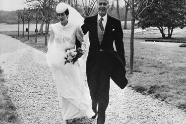 Valéry Giscard d'Estaing et sa fille Jacinte lors du mariage de cette dernière, le 9 avril 1979.