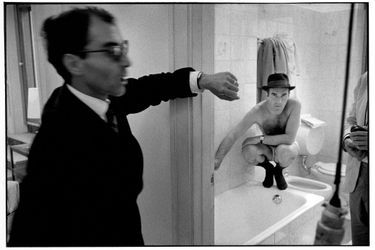 Jean-Luc Godard et Michel Piccoli sur le tournage du «Mépris».