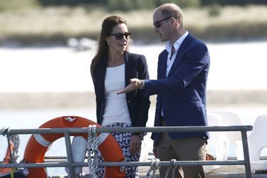 Kate Middleton et le prince William en visite à Tresco, dans les îles Scilly en Cornouailles, en septembre 2016
