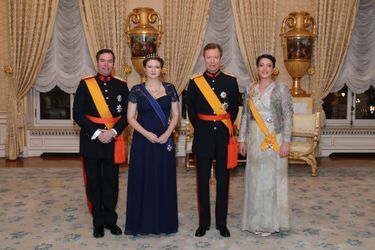 Le prince Guillaume, la princesse Stéphanie, le grand-duc Henri de Luxembourg et la princesse Alexandra à Luxembourg, le 16 janvier 2019