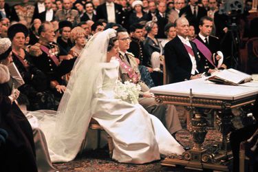 Le mariage civil du roi des Belges Baudouin et de Fabiola de Mora y Aragon, à Bruxelles 15 décembre 1960