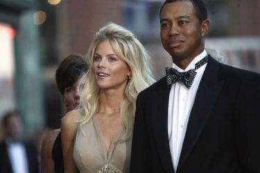Tiger Woods et sa fiancée Elin, au début de leur relation, en avril 2004.