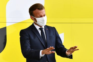Emmanuel Macron mercredi sur le Tour de France.