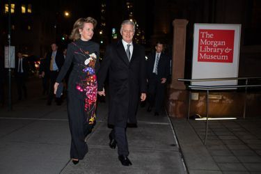 La reine Mathilde et le roi des Belges Philippe à New York, les 11 février 2020