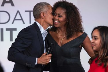 Barack et Michelle Obama à Chicago, le 29 octobre 2019.