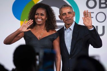 Michelle et Barack Obama à Chicago, le 29 octobre 2019.