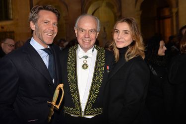 Emmanuel-Philibert de Savoie, Frédéric Mitterrand et Clotilde Courau à l'Académie des Beaux-Arts à Paris le 6 février 2020